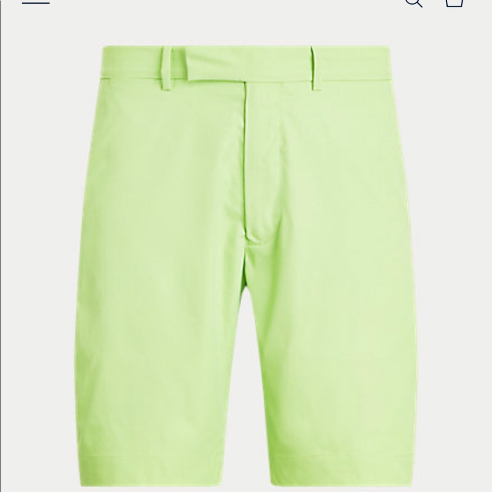 Neon green polo shorts